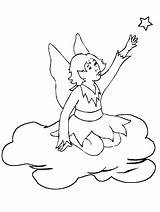 Coloring Pages Fairies Kids Fantasy Fairy Fun Angel Printable Elfjes Advertisement Sky sketch template