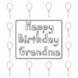 Grandma Grandmother Freecoloring Nana sketch template