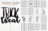 Coloring Pages Monster Activity Halloween Thehungryjpeg Cart sketch template