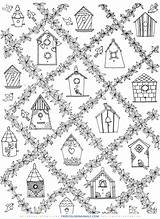 Coloring Birdhouse Daily sketch template
