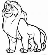 Coloring Mufasa Lion King Pages Library Disney Clip sketch template