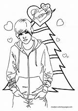 Justin Bieber Coloring Pages Christmas Browser Window Print sketch template