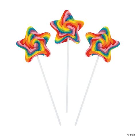 star shaped swirl lollipops