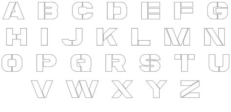 alphabet stencils printable     printablee
