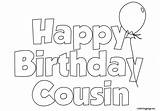 Coloring Birthday Pages Happy Cousin Printable Cards Colouring Card Kids Balloon Coloringpage Eu Wishes Teacher Birthdays Choose Board sketch template