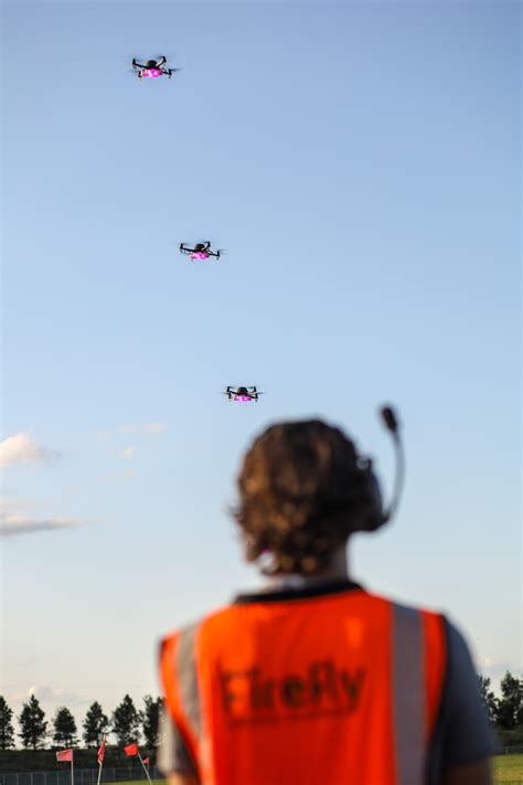 swarm dna fireflys drone light show spotlight skywatch