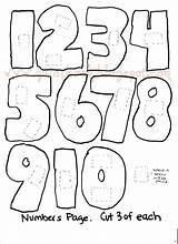 Number Numbers Coloring Pages Quiet Book Templates Template Bubble Printable Color Counting Kids Colouring Patterns Print Sheet Cut Felt Make sketch template
