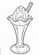 Ice Cream Coloring Cones Snow Print sketch template