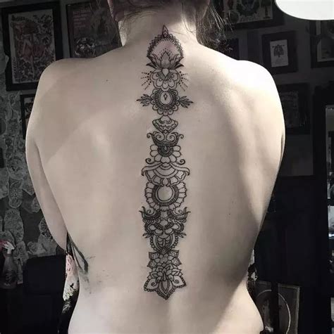 spine tattoos  women  tribal flower quotes