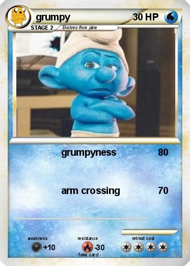 pokemon grumpy   grumpyness  pokemon card