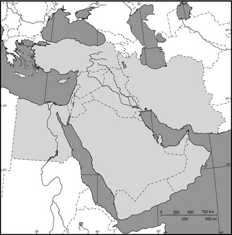 middle east outline map full size gifex