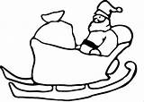 Santa Christmas Sleigh Coloring Clipart Pages Cliparts Drawing Clip Sled His Fen Colour Slay Claus Father Getdrawings Silhouette Kids Sheets sketch template