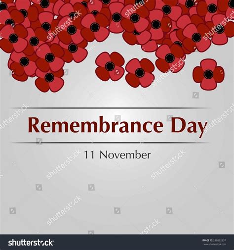 remembrance day vector template stock vector royalty