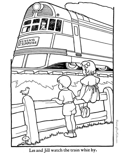 coloring pages trains coloring home