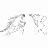 Godzilla Xcolorings Legendary sketch template