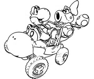 mario kart color sheet clip art library