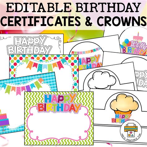 printable birthday certificates printable templates