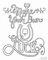 Luck Coloring Good Pages Own Getdrawings sketch template