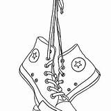 Converse Drawing Hanging Drawings Paintingvalley Shoes sketch template