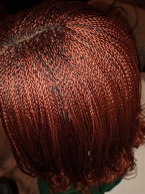 ginger hued curly tips mirco braid twist shoulder length etsy