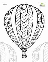 Printable Balloon Coloring Air Pages Hot Balloons Colouring Adult Cool2bkids Kids sketch template
