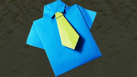 paper shirt  tie easy paper crafts origami tutorial  paper  shirts youtube