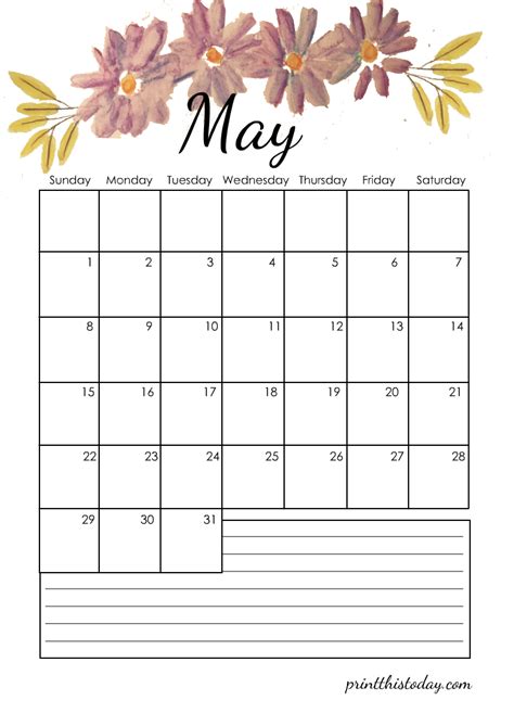 cute printable   calendar