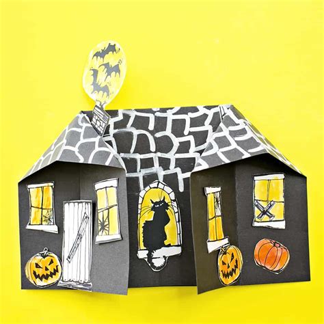 spooky paper haunted house craft