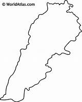 Outline Lebanon Map Worldatlas Countrys Webimage Asia sketch template