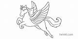 Alicorn Colouring Pages Unicorn Flying Wings Mythical Creature Clouds Rgb Parents sketch template