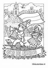Kleurplaat Koningsdag Kleurplaten Kleuters Kleuteridee Groep Horsthuis Rommelmarkt Kroon Downloaden Kiezen Zomer Uitprinten sketch template