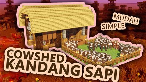 membuat kandang sapi minecraft tutorial indonesia youtube
