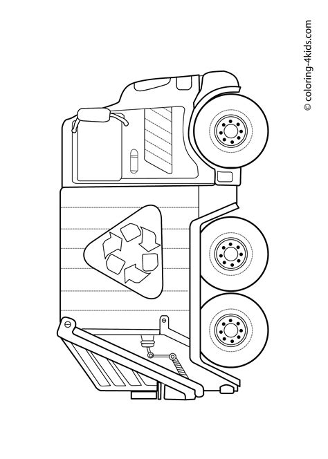 garbage truck coloring pages  kids grbtrck truck coloring pages