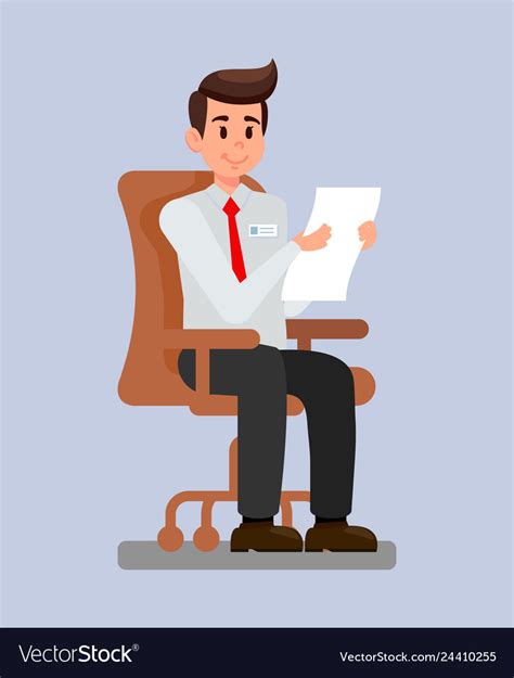 employer  workplace cartoon royalty  vector image