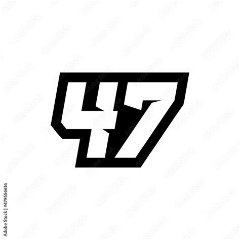 racing number  logo design stock vector adobe stock