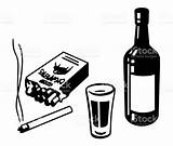 Alcohol Clipart Beer Cigarettes Tobacco Bottle Coloring Wine Cigarette Drinking Getcolorings Clipartmag Cliparts Getdrawings Clipground sketch template