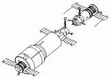 Salyut Space Station First Soyuz Diagram Spacecraft sketch template