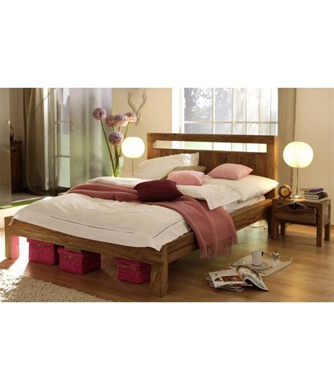 saraf furniture solid wood durban bed queen dark brown