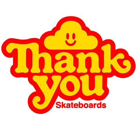 thank you skateboards red orange cloud sticker 3 x 2 25 calstreets