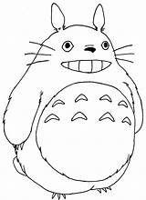 Totoro Colorear Ghibli Colouring Voisin Coloriages Studio Vecino Frais Postale sketch template