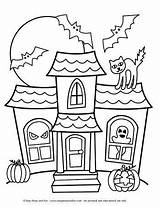 Halloween Coloring Pages Easy Kids Fun House Haunted Printable Colouring Sheets Activities Peasy Easypeasyandfun Drawings Decorations Mansion Choose Board sketch template