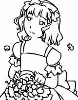 Coloring Pages Girl Girls Three Easy Kids Z31 Clipart Dr Wedding Reception Flower Archive Maid Honor Odd Library Popular Button sketch template