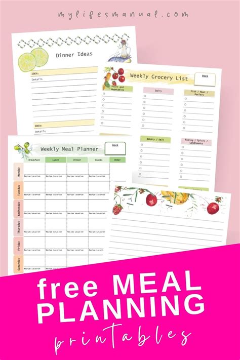 pin  meal planning