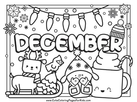 december coloring pages   printable coloring sheets cute