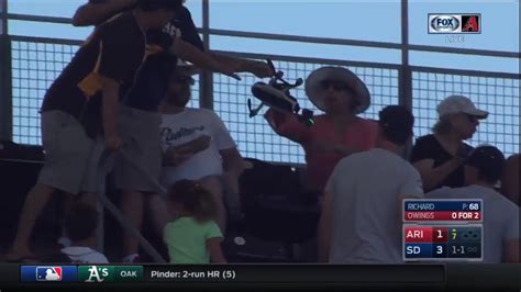 drone crashes   audience  major league baseball game