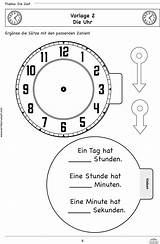 Lapbook Zeit Uhrzeiten sketch template