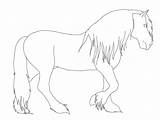 Shire Horse Lineart Deviantart sketch template
