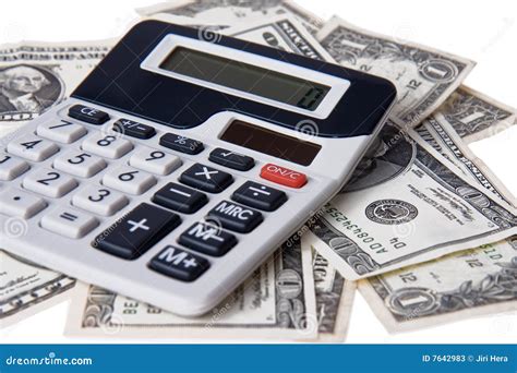 american money  calculator stock image image  investment bill