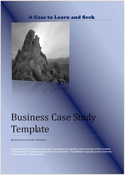 business case study examples  word excel templates