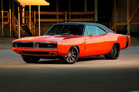 dodge perfection red charger  bronze forgeline wheels caridcom gallery